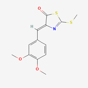 4-(3,4-dimethoxybenzylidene)-2-(methylthio)-1,3-thiazol-5(4H)-one