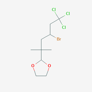 molecular formula C10H16BrCl3O2 B1209733 2-(4-Bromo-6,6,6-trichloro-2-methyl-2-hexanyl)-1,3-dioxolane 