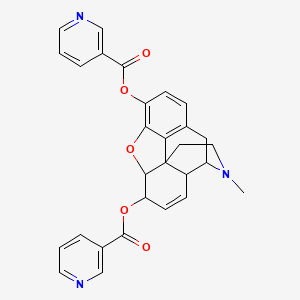 molecular formula C29H25N3O5 B1209735 Morphine dinicotinate 