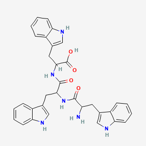 molecular formula C33H32N6O4 B12097369 DL-tryptophyl-DL-tryptophyl-DL-tryptophan 