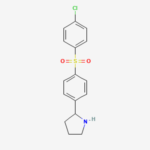 molecular formula C16H16ClNO2S B12097532 1-([4-((2S)Pyrrolidin-2-YL)phenyl]sulfonyl)-4-chlorobenzene 