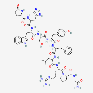 molecular formula C62H81N17O13 B12097536 H-DL-Pyr-DL-His-DL-Trp-DL-Ser-DL-Tyr-DL-Phe-DL-Leu-DL-Arg-DL-Pro-Gly-NH2 
