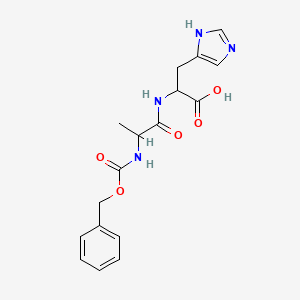 molecular formula C17H20N4O5 B12097565 3-(1H-imidazol-5-yl)-2-[2-(phenylmethoxycarbonylamino)propanoylamino]propanoic acid 