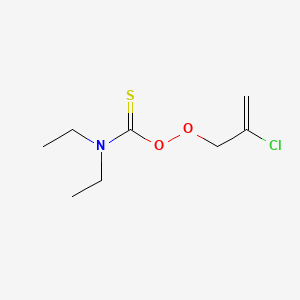 molecular formula C8H14ClNO2S B12097587 Diethylthiocarbamic acid S-2-chloroallyl ester S-oxide CAS No. 71387-21-8