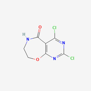 molecular formula C7H5Cl2N3O2 B12097593 2,4-Dichloro-7,8-dihydropyrimido[5,4-f][1,4]oxazepin-5(6H)-one 