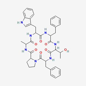 molecular formula C41H47N7O7 B12097678 cyclo[DL-Ala-DL-Trp-DL-Phe-DL-xiThr-DL-Phe-DL-Pro] 