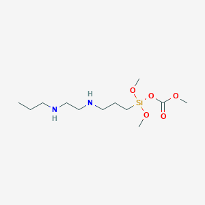 molecular formula C12H28N2O5Si B12097720 12-Oxa-4,7-diaza-11-silatridecanoicacid, 11,11-dimethoxy-, methyl ester 