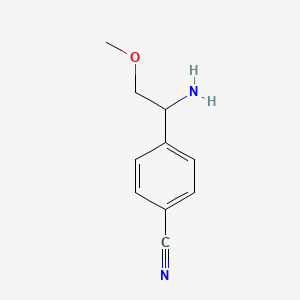 molecular formula C10H12N2O B12097732 4-(1-Amino-2-methoxyethyl)benzonitrile 