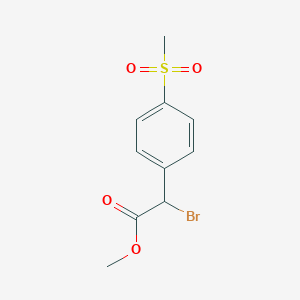 molecular formula C10H11BrO4S B12097745 Methyl 2-bromo-2-(4-methylsulfonylphenyl)acetate 