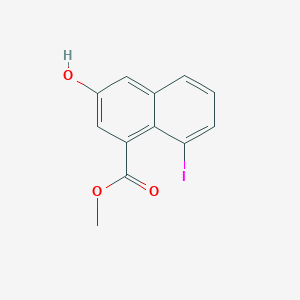 molecular formula C12H9IO3 B12097753 Methyl 3-hydroxy-8-iodo-naphthalene-1-carboxylate 