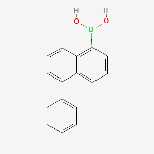 molecular formula C16H13BO2 B12097774 Boronic acid, B-(5-phenyl-1-naphthalenyl)- CAS No. 372521-92-1