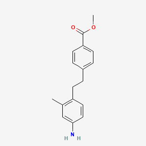 molecular formula C17H19NO2 B12097818 Methyl 4-(4-amino-2-methylphenethyl)benzoate 