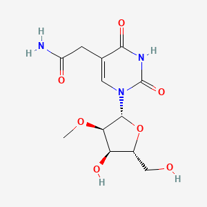 molecular formula C12H17N3O7 B1209782 Uridine, 5-(2-amino-2-oxoethyl)-2'-O-methyl- CAS No. 60197-30-0