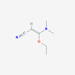 molecular formula C7H12N2O B12097820 3-Dimethylamino-3-ethoxyacrylonitril 