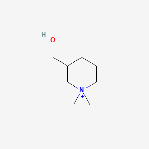 molecular formula C8H18NO+ B1209784 3-Hydroxymethyl-N,N-dimethylpiperidinium CAS No. 73207-93-9