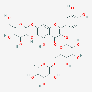 molecular formula C33H40O21 B12097849 Quercetin 3-rutinoside 7-galactoside CAS No. 50867-29-3