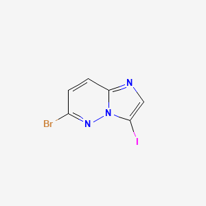 molecular formula C6H3BrIN3 B12097859 6-Bromo-3-iodoimidazo[1,2-b]pyridazine 