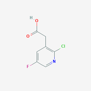 molecular formula C7H5ClFNO2 B12098014 2-(2-Chloro-5-fluoropyridin-3-yl)acetic acid 