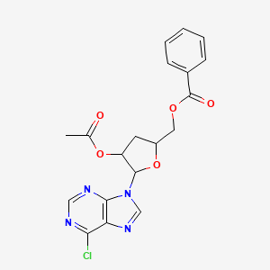 [4-Acetyloxy-5-(6-chloropurin-9-yl)oxolan-2-yl]methyl benzoate