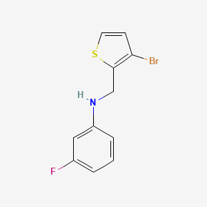 molecular formula C11H9BrFNS B12098095 N-[(3-bromothiophen-2-yl)methyl]-3-fluoroaniline 