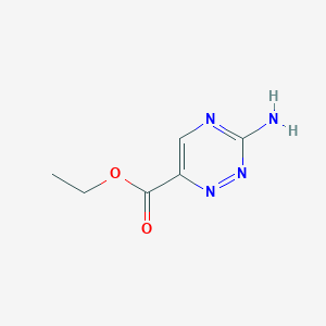 molecular formula C6H8N4O2 B12098096 Ethyl 3-amino-1,2,4-triazine-6-carboxylate 