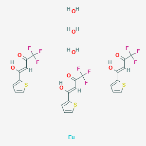 molecular formula C24H21EuF9O9S3 B12098192 europium;(Z)-1,1,1-trifluoro-4-hydroxy-4-thiophen-2-ylbut-3-en-2-one;trihydrate 