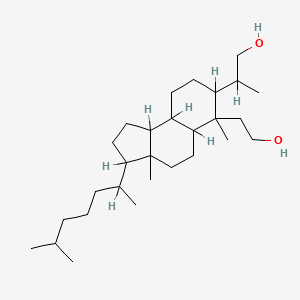 2-[6-(2-hydroxyethyl)-3a,6-dimethyl-3-(6-methylheptan-2-yl)-2,3,4,5,5a,7,8,9,9a,9b-decahydro-1H-cyclopenta[a]naphthalen-7-yl]propan-1-ol