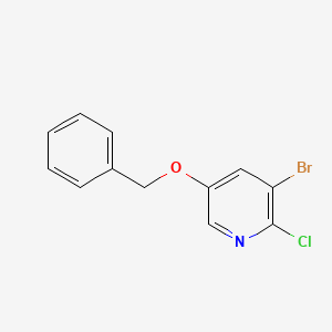 molecular formula C12H9BrClNO B12098215 5-(Benzyloxy)-3-bromo-2-chloropyridine 