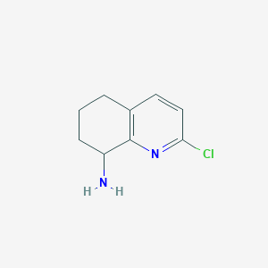 molecular formula C9H11ClN2 B12098339 2-Chloro-5,6,7,8-tetrahydroquinolin-8-amine 