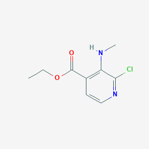 molecular formula C9H11ClN2O2 B12098432 Ethyl 2-chloro-3-(methylamino)isonicotinate 