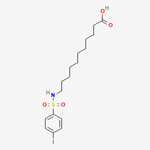 molecular formula C17H26INO4S B1209845 N-11-(4-Iodophenylsulfonamide)undecanoic acid CAS No. 83487-86-9