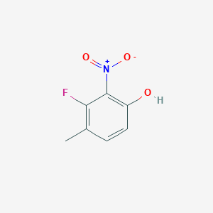 molecular formula C7H6FNO3 B12098450 3-Fluoro-4-methyl-2-nitrophenol 