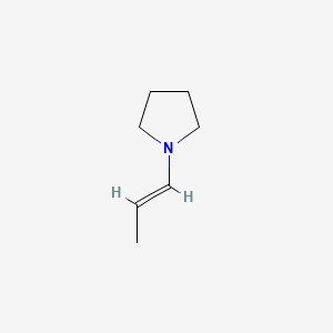 molecular formula C7H13N B12098465 Pyrrolidine, 1-propenyl- 