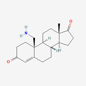 molecular formula C19H27NO2 B1209847 Androst-4-ene-3,17-dione,19-amino-,trans- CAS No. 87994-68-1