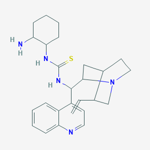 molecular formula C26H35N5S B12098474 N-[(1R,2R)-2-Aminocyclohexyl]-N'-(9R)-cinchonan-9-ylthiourea 