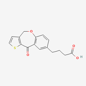 molecular formula C16H14O4S B1209851 4-(4,10-Dihydro-10-oxothieno(3,2-c)(1)benzoxepin-8-yl)butyric acid CAS No. 88358-30-9