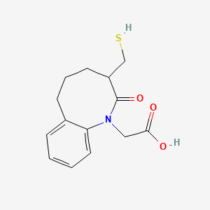 molecular formula C14H17NO3S B1209853 3-(Mercaptomethyl)-3,4,5,6-tetrahydro-2-oxo-1H-1-benzazocine-1-acetic acid CAS No. 89177-63-9