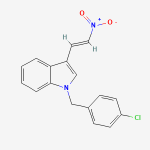 molecular formula C17H13ClN2O2 B1209856 1-(4-chlorobenzyl)-3-(2-nitrovinyl)-1H-indole 