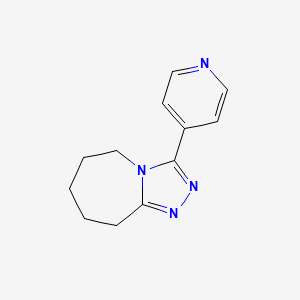 molecular formula C12H14N4 B1209859 3-pyridin-4-yl-6,7,8,9-tetrahydro-5H-[1,2,4]triazolo[4,3-a]azepine 