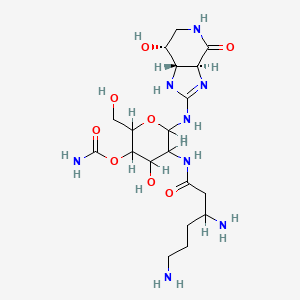 molecular formula C19H34N8O8 B1209867 Streptothricin CAS No. 54003-27-9