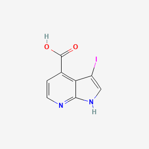 molecular formula C8H5IN2O2 B12098697 3-Iodo-1H-pyrrolo[2,3-b]pyridine-4-carboxylic acid 