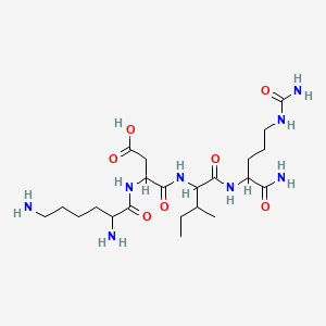 molecular formula C22H42N8O7 B12098700 H-DL-Lys-DL-Asp-DL-xiIle-DL-Cit-NH2 