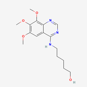molecular formula C16H23N3O4 B1209880 5-[(6,7,8-Trimethoxyquinazolin-4-yl)amino]pentan-1-ol CAS No. 33371-02-7