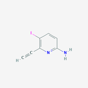 molecular formula C7H5IN2 B12098819 6-Amino-2-ethynyl-3-iodopyridine 
