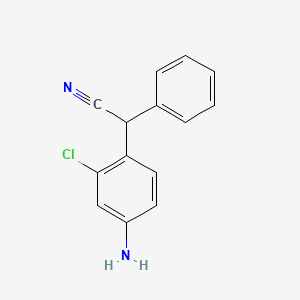 molecular formula C14H11ClN2 B1209884 2-(4-Amino-2-chlorophenyl)-2-phenylacetonitrile CAS No. 4760-53-6