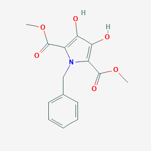 molecular formula C15H15NO6 B120989 2,5-Dimethyl 1-benzyl-3,4-dihydroxy-1H-pyrrole-2,5-dicarboxylate CAS No. 148528-45-4