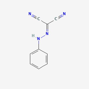 molecular formula C9H6N4 B1209893 （苯肼基）丙二腈 CAS No. 306-18-3