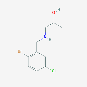 molecular formula C10H13BrClNO B12098938 1-{[(2-Bromo-5-chlorophenyl)methyl]amino}propan-2-ol 
