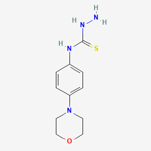 molecular formula C11H16N4OS B12098988 Hydrazinecarbothioamide, N-[4-(4-morpholinyl)phenyl]- 