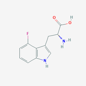 molecular formula C11H11FN2O2 B012099 (R)-2-Amino-3-(4-fluoro-1H-indol-3-yl)propanoic acid CAS No. 110221-04-0